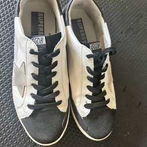 Golden Goose Black and White Star Sneakers